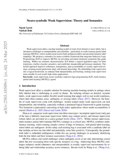 Neuro-symbolic Weak Supervision: Theory and Semantics