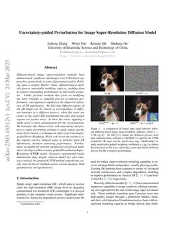 Uncertainty-guided Perturbation for Image Super-Resolution Diffusion Model