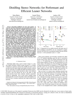Distilling Stereo Networks for Performant and Efficient Leaner Networks