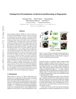 Training-Free Personalization via Retrieval and Reasoning on Fingerprints