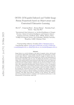 OCCO: LVM-guided Infrared and Visible Image Fusion Framework based on Object-aware and Contextual COntrastive Learning