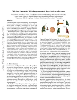Wireless Hearables With Programmable Speech AI Accelerators