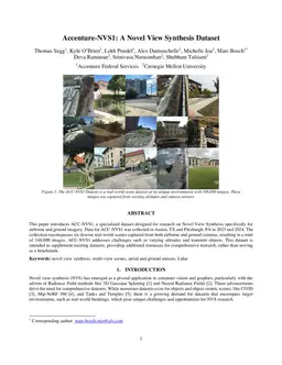 Accenture-NVS1: A Novel View Synthesis Dataset