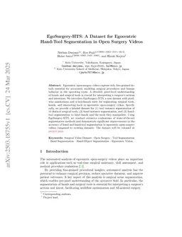 EgoSurgery-HTS: A Dataset for Egocentric Hand-Tool Segmentation in Open Surgery Videos