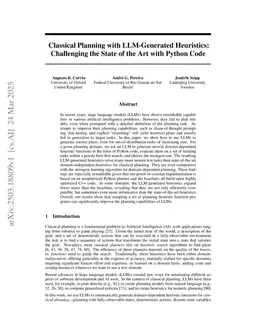 Classical Planning with LLM-Generated Heuristics: Challenging the State of the Art with Python Code