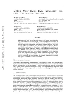 MODIS: Multi-Omics Data Integration for Small and unpaired datasets