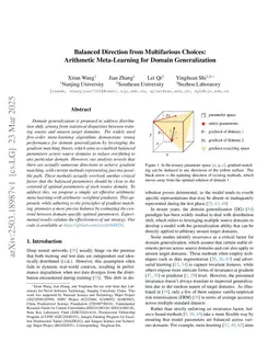 Balanced Direction from Multifarious Choices: Arithmetic Meta-Learning for Domain Generalization