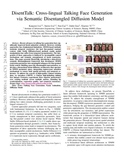 DisentTalk: Cross-lingual Talking Face Generation via Semantic Disentangled Diffusion Model