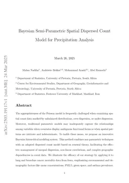 Bayesian Semi-Parametric Spatial Dispersed Count Model for Precipitation Analysis