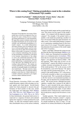 Where is this coming from? Making groundedness count in the evaluation of Document VQA models