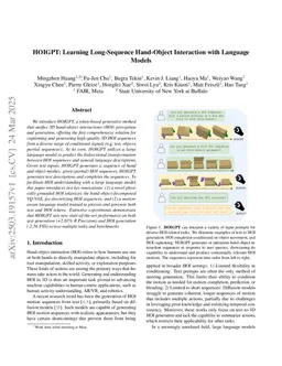 HOIGPT: Learning Long Sequence Hand-Object Interaction with Language Models
