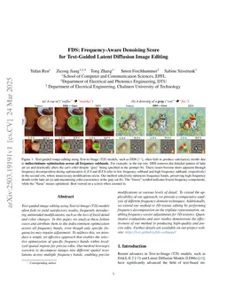 FDS: Frequency-Aware Denoising Score for Text-Guided Latent Diffusion Image Editing
