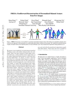 FRESA: Feedforward Reconstruction of Personalized Skinned Avatars from Few Images