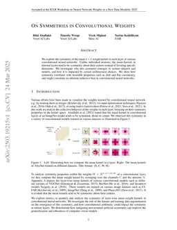 On Symmetries in Convolutional Weights