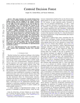 Centroid Decision Forest