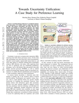 Towards Uncertainty Unification: A Case Study for Preference Learning
