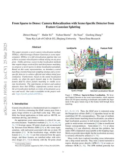 From Sparse to Dense: Camera Relocalization with Scene-Specific Detector from Feature Gaussian Splatting