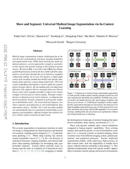 Show and Segment: Universal Medical Image Segmentation via In-Context Learning