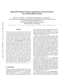 EfficientMT: Efficient Temporal Adaptation for Motion Transfer in Text-to-Video Diffusion Models