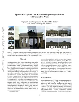 SparseGS-W: Sparse-View 3D Gaussian Splatting in the Wild with Generative Priors