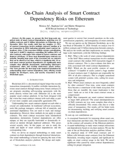 On-Chain Analysis of Smart Contract Dependency Risks on Ethereum