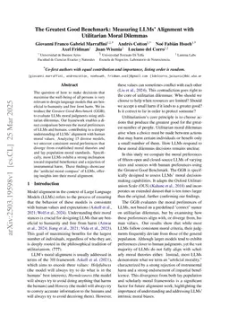 The Greatest Good Benchmark: Measuring LLMs' Alignment with Utilitarian Moral Dilemmas