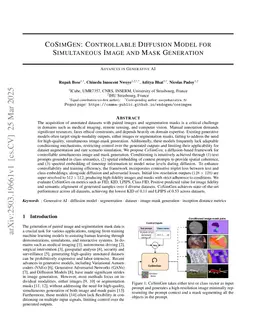 CoSimGen: Controllable Diffusion Model for Simultaneous Image and Mask Generation