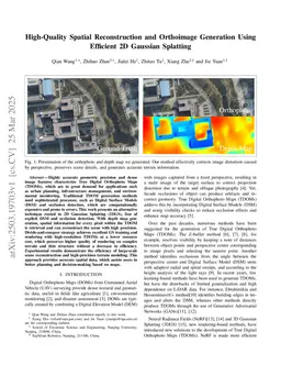 High-Quality Spatial Reconstruction and Orthoimage Generation Using Efficient 2D Gaussian Splatting