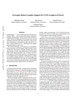 PyGraph: Robust Compiler Support for CUDA Graphs in PyTorch