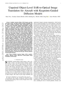 Unpaired Object-Level SAR-to-Optical Image Translation for Aircraft with Keypoints-Guided Diffusion Models