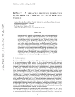 IgCraft: A versatile sequence generation framework for antibody discovery and engineering