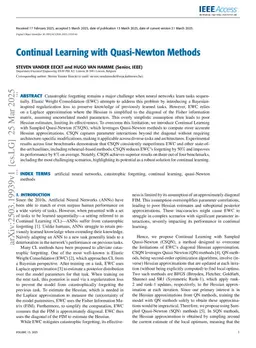 Continual Learning With Quasi-Newton Methods