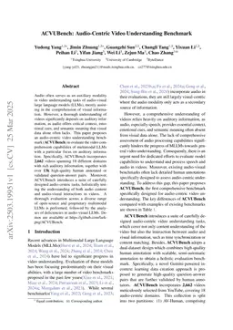 Audio-centric Video Understanding Benchmark without Text Shortcut