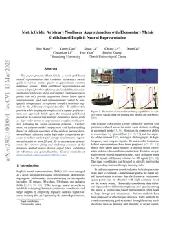 MetricGrids: Arbitrary Nonlinear Approximation with Elementary Metric Grids based Implicit Neural Representation