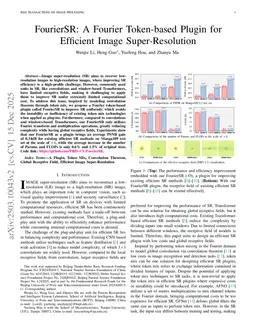 FourierSR: A Fourier Token-based Plugin for Efficient Image Super-Resolution