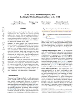 Do We Always Need the Simplicity Bias? Looking for Optimal Inductive Biases in the Wild