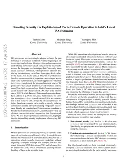 Demoting Security via Exploitation of Cache Demote Operation in Intel's Latest ISA Extension