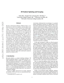 3D Student Splatting and Scooping