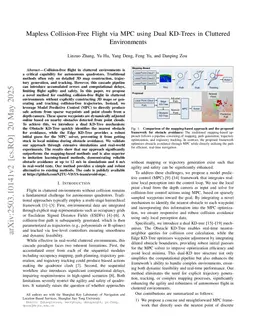 Mapless Collision-Free Flight via MPC using Dual KD-Trees in Cluttered Environments