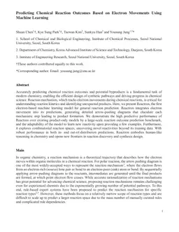 Predicting Chemical Reaction Outcomes Based on Electron Movements Using Machine Learning