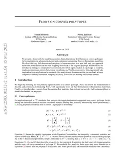 Flows on convex polytopes