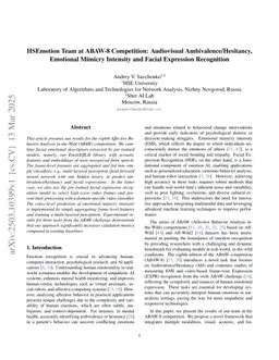 HSEmotion Team at ABAW-8 Competition: Audiovisual Ambivalence/Hesitancy, Emotional Mimicry Intensity and Facial Expression Recognition