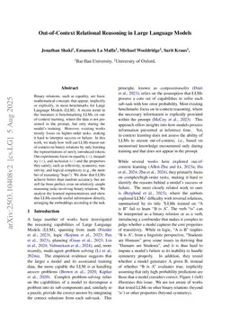 Out-of-Context Reasoning in Large Language Models