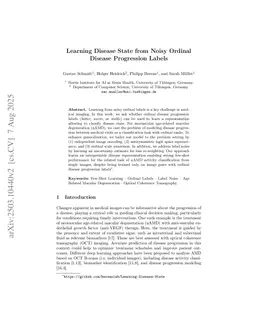 Learning Disease State from Noisy Ordinal Disease Progression Labels