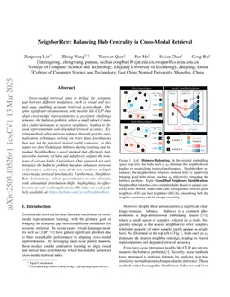 NeighborRetr: Balancing Hub Centrality in Cross-Modal Retrieval