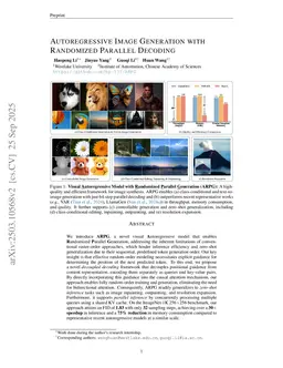 Autoregressive Image Generation with Randomized Parallel Decoding
