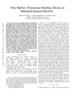 Poly-MgNet: Polynomial Building Blocks in Multigrid-Inspired ResNets