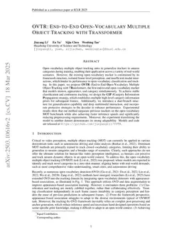 OVTR: End-to-End Open-Vocabulary Multiple Object Tracking with Transformer
