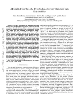 AI Enabled User-Specific Cyberbullying Severity Detection with Explainability