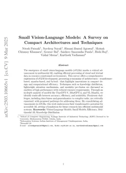 Small Vision-Language Models: A Survey on Compact Architectures and Techniques